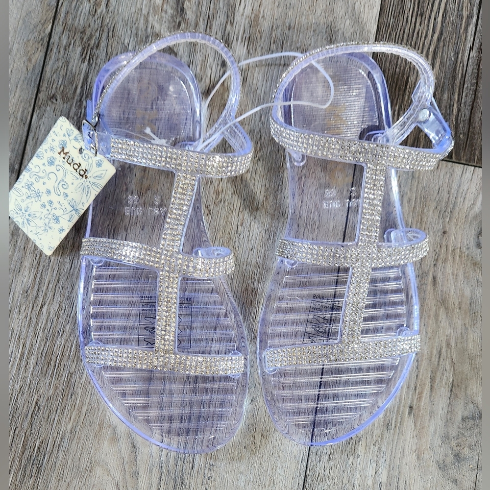 Mudd Girls Papaya Studded Slide Jelly Sandals